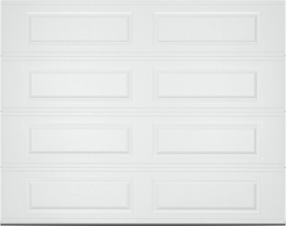 EZ Open Garage Door White Raised Long Panel