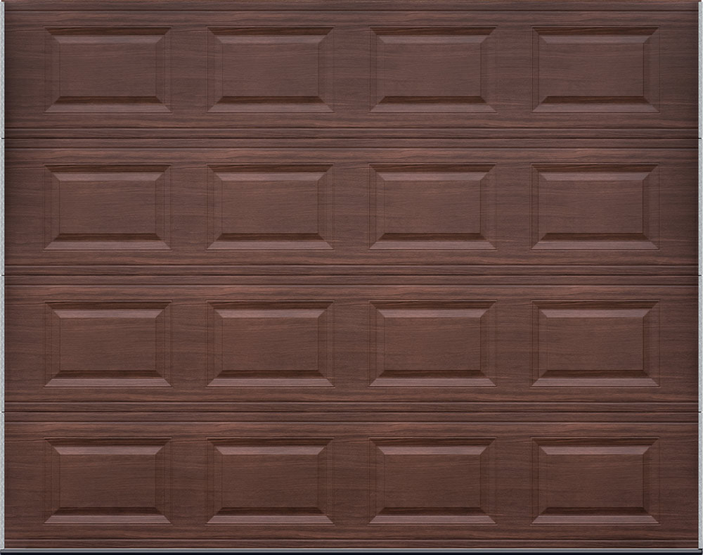 EZ Open Garage Door Classic Woodgrain Raised Short Panel